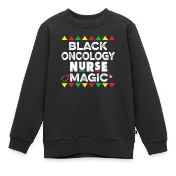 Magie infirmière - Sweat Premium enfant bio - noir - Devant - AI Model Kid Female (0cm)