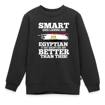 Égypte - Sweat Premium enfant bio - noir - Devant - AI Model Kid Female (0cm)