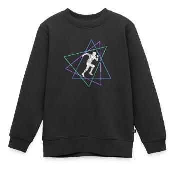 Faire du jogging - Sweat Premium enfant bio - noir - Devant - AI Model Kid Female (0cm)