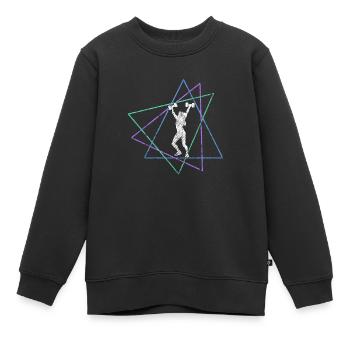 Fitness - Kinder Premium Organic Sweatshirt - Schwarz - Vorne - AI Model Kid Female (0cm)