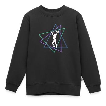 Fitness - Kinder Premium Organic Sweatshirt - Schwarz - Vorne - AI Model Kid Female (0cm)