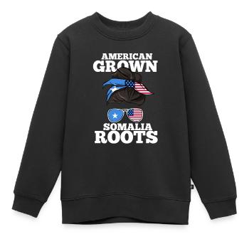 Somalia - Kinder Premium Organic Sweatshirt - Schwarz - Vorne - AI Model Kid Female (0cm)