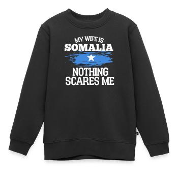 Somalia - Kinder Premium Organic Sweatshirt - Schwarz - Vorne - AI Model Kid Female (0cm)