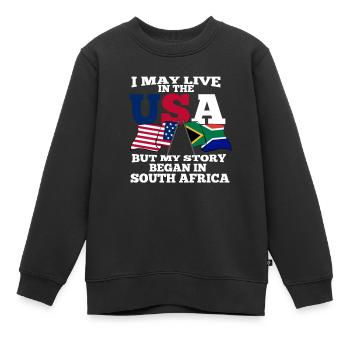 Afrique du Sud - Sweat Premium enfant bio - noir - Devant - AI Model Kid Female (0cm)