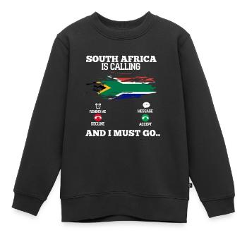 Afrique du Sud - Sweat Premium enfant bio - noir - Devant - AI Model Kid Female (0cm)