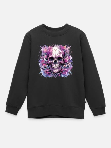 Totenkopf - Kinder Premium Organic Sweatshirt - Schwarz