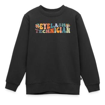 Groovy Eyelash Technician Lash Tech Beautician - Sweat Premium enfant bio - noir - Devant - AI Model Kid Female (0cm)