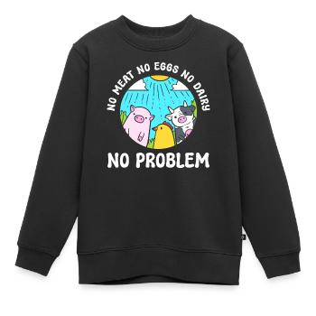 Tierliebhaber Veganer Aktivist - Kinder Premium Organic Sweatshirt - Schwarz - Vorne - AI Model Kid Female (0cm)