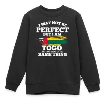 Togo - Sweat Premium enfant bio - noir - Devant - AI Model Kid Female (0cm)