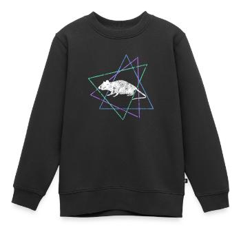 Mouse - Kids Premium Organic Sweatshirt - black - Front - AI Model Kid Female (0cm)