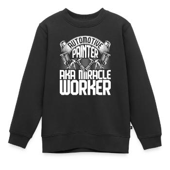 Peintre de véhicules Peintre de voitures Peintre - Sweat Premium enfant bio - noir - Devant - AI Model Kid Female (0cm)