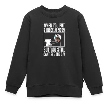 Programmer Humor Coding Jokes Developer - Kids Premium Organic Sweatshirt - black - Front - AI Model Kid Female (0cm)