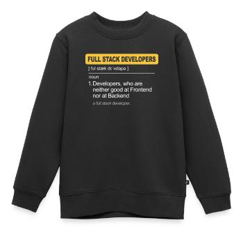 Programmeur Humour Coding Blagues Développeur - Sweat Premium enfant bio - noir - Devant - AI Model Kid Female (0cm)