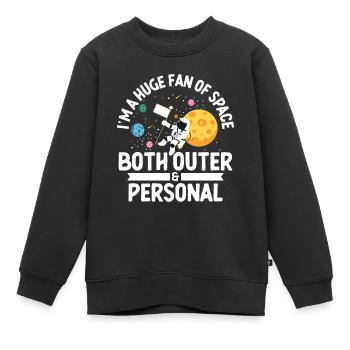 Weltall Astronaut Raumfahrt - Kinder Premium Organic Sweatshirt - Schwarz - Vorne - AI Model Kid Female (0cm)