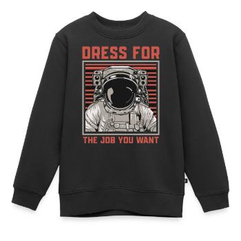 Astronaut Raumfahrt Geschenk - Kinder Premium Organic Sweatshirt - Schwarz - Vorne - AI Model Kid Female (0cm)