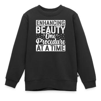 La chirurgie plastique pour améliorer - Sweat Premium enfant bio - noir - Devant - AI Model Kid Female (0cm)