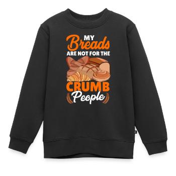 Drôle de boulanger cuisant du pain - Sweat Premium enfant bio - noir - Devant - AI Model Kid Female (0cm)