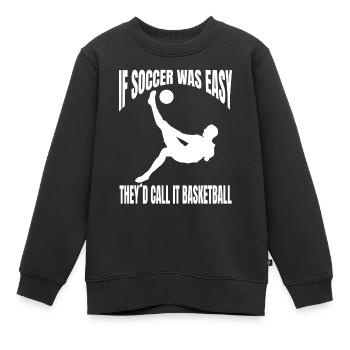 Soccer Design Soccer Team Joueur de soccer - Sweat Premium enfant bio - noir - Devant - AI Model Kid Female (0cm)