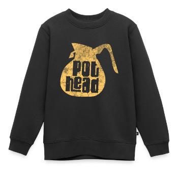 Pot Head Box Lover Barista - Kids Premium Organic Sweatshirt - black - Front - AI Model Kid Female (0cm)