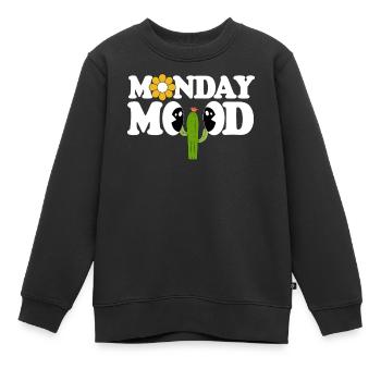 Humeur du lundi - Sweat Premium enfant bio - noir - Devant - AI Model Kid Female (0cm)