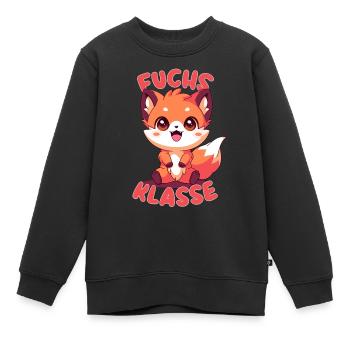 Süßes Fuchsklasse Grundschule Klassentier - Kinder Premium Organic Sweatshirt - Schwarz - Vorne - AI Model Kid Female (0cm)