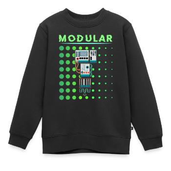 Synthesizer Synth Keyboard Elektronische Musiker - Kinder Premium Organic Sweatshirt - Schwarz - Vorne - AI Model Kid Female (0cm)