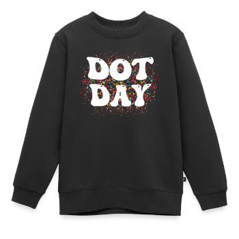 Alles Gute zum Internationalen Dot Day 2023 - Kinder Premium Organic Sweatshirt - Schwarz - Vorne - AI Model Kid Female (0cm)