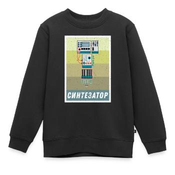 Synthesizer Synth Keyboard Elektronische Musiker - Kinder Premium Organic Sweatshirt - Schwarz - Vorne - AI Model Kid Female (0cm)