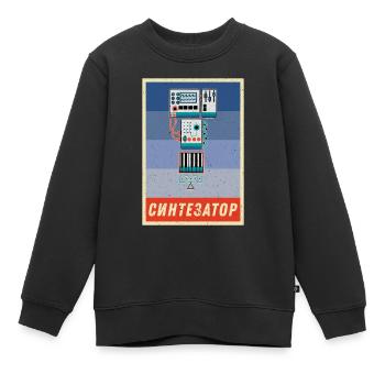 Synthesizer Synth Keyboard Elektronische Musiker - Kinder Premium Organic Sweatshirt - Schwarz - Vorne - AI Model Kid Female (0cm)
