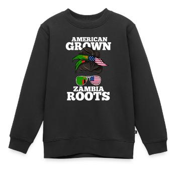 Sambia - Kinder Premium Organic Sweatshirt - Schwarz - Vorne - AI Model Kid Female (0cm)