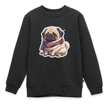 Carlin Carlin Chien Pug Cadeaux Carlin Amoureux du Carlin - Sweat Premium enfant bio - noir - Devant - AI Model Kid Female (0cm)
