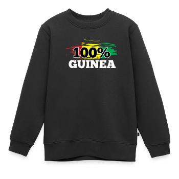 Guinée - Sweat Premium enfant bio - noir - Devant - AI Model Kid Female (0cm)