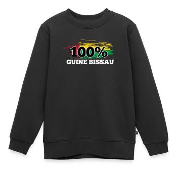 Guinée-Bissau - Sweat Premium enfant bio - noir - Devant - AI Model Kid Female (0cm)