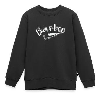Barber Friseur Haare Beruf - Kinder Premium Organic Sweatshirt - Schwarz - Vorne - AI Model Kid Female (0cm)