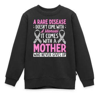 Bewusstsein für seltene Krankheiten Zebraband für seltene Krankheiten - Kinder Premium Organic Sweatshirt - Schwarz - Vorne - AI Model Kid Female (0cm)
