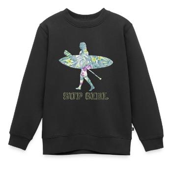 SOUPER - Sweat Premium enfant bio - noir - Devant - AI Model Kid Female (0cm)