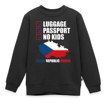 Gepäckpass Tschechische Republik Gebundener - Kinder Premium Organic Sweatshirt - Schwarz - Vorne - AI Model Kid Female (0cm)