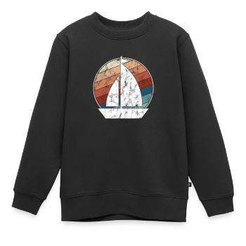 Rétro de la voile - Sweat Premium enfant bio - noir - Devant - AI Model Kid Female (0cm)