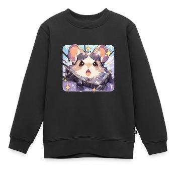 Souris souris Petit animal animal animal animaux - Sweat Premium enfant bio - noir - Devant - AI Model Kid Female (0cm)