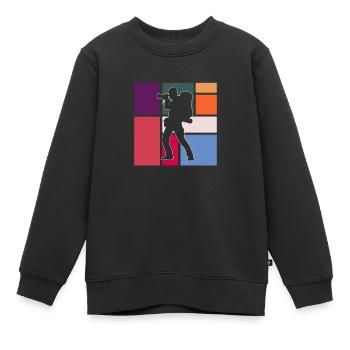 Fotografie - Kinder Premium Organic Sweatshirt - Schwarz - Vorne - AI Model Kid Female (0cm)