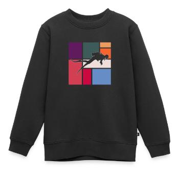 Plonger - Sweat Premium enfant bio - noir - Devant - AI Model Kid Female (0cm)