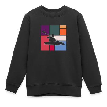Kanu - Kinder Premium Organic Sweatshirt - Schwarz - Vorne - AI Model Kid Female (0cm)