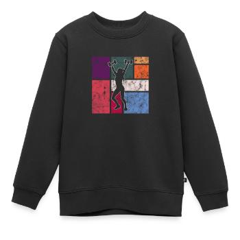 fitness - Kinder Premium Organic Sweatshirt - Schwarz - Vorne - AI Model Kid Female (0cm)