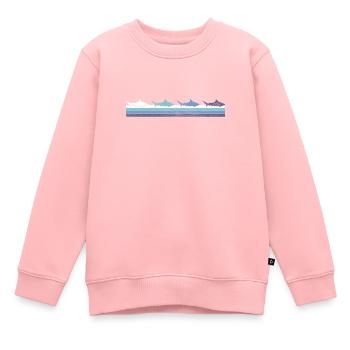 Requin - Sweat Premium enfant bio - rose - Devant - AI Model Kid Female (0cm)