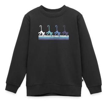 Affe - Kinder Premium Organic Sweatshirt - Schwarz - Vorne - AI Model Kid Female (0cm)