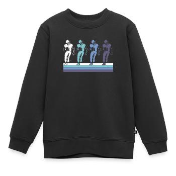 Football - Kinder Premium Organic Sweatshirt - Schwarz - Vorne - AI Model Kid Female (0cm)