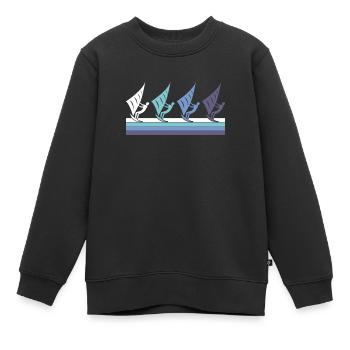 Cerf-volant - Sweat Premium enfant bio - noir - Devant - AI Model Kid Female (0cm)