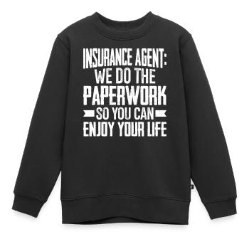 Courtier bizarre - Sweat Premium enfant bio - noir - Devant - AI Model Kid Female (0cm)