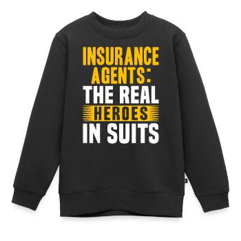 Courtier bizarre - Sweat Premium enfant bio - noir - Devant - AI Model Kid Female (0cm)