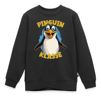 Cartoon Pinguinklasse Grundschule Klassentier - Kinder Premium Organic Sweatshirt - Schwarz - Vorne - AI Model Kid Female (0cm)